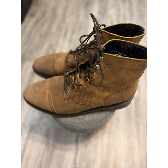 Thursday Boot Co Captain Men’s Size 13 Brown Leather Cap Toe Lace Up Boots. main image 11